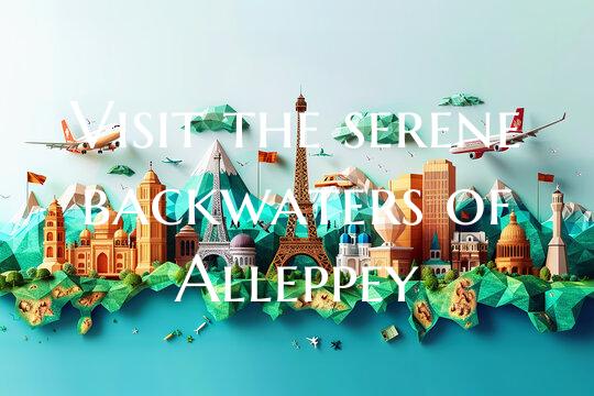 Visit the serene backwaters of Alleppey